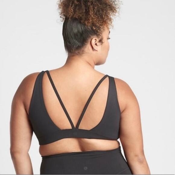 Athleta Exhale Sports Bra D-DD Black 1X 531139 - Picture 2 of 8